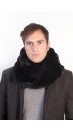 Black rex fur stole - scarf